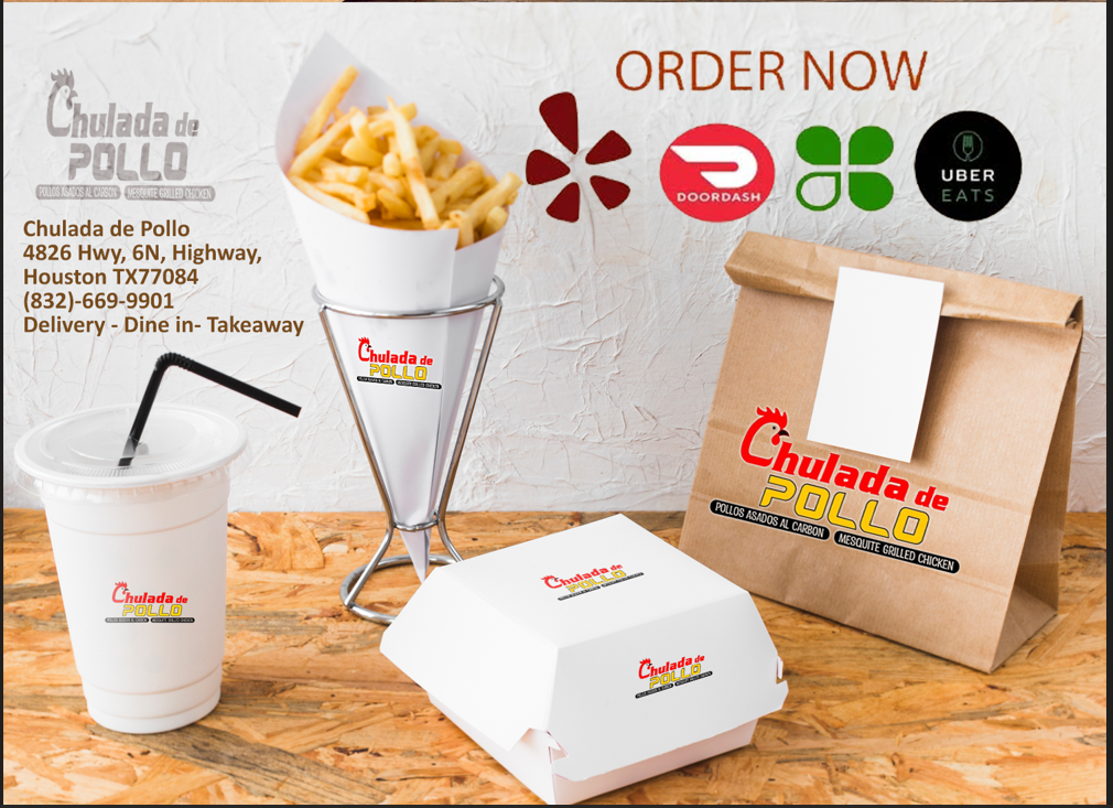 Chulada De Pollo menu board