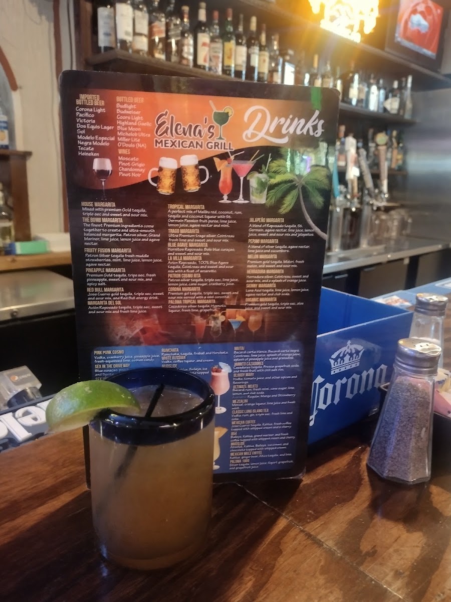 Elena's Mexican Grill menu board