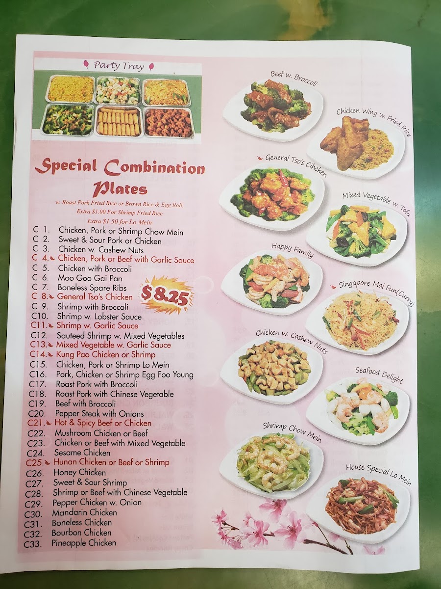 Bei Jing menu board