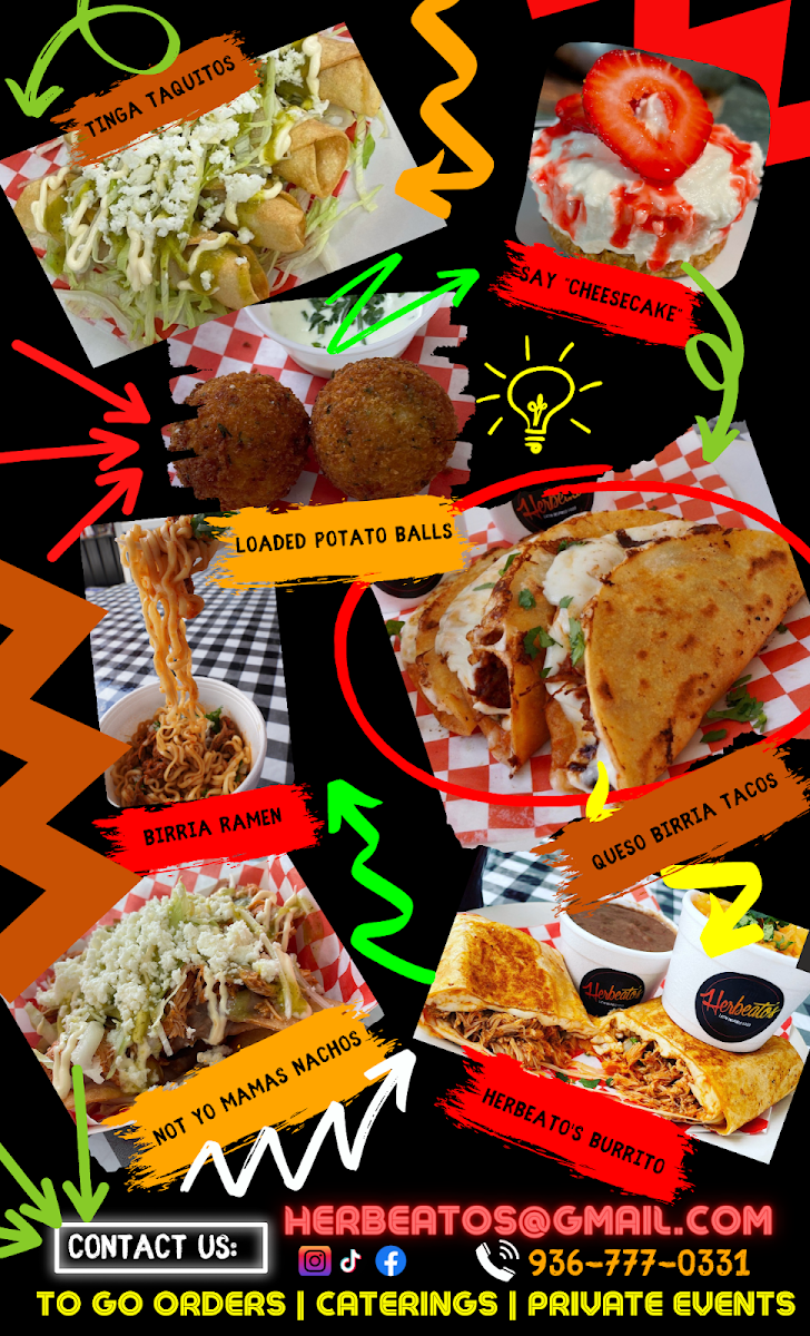 Herbeato's menu board