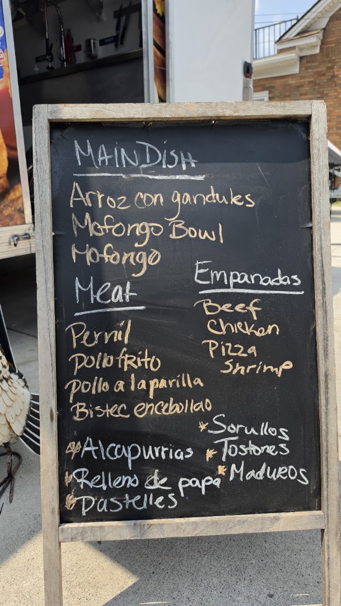 El Boriquen menu board