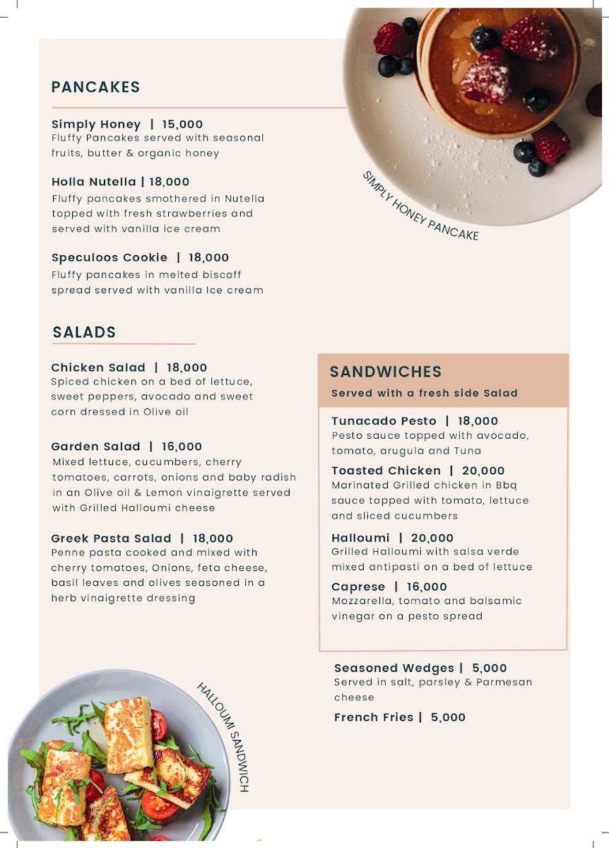 Artisan Coffee and Patissier menu board