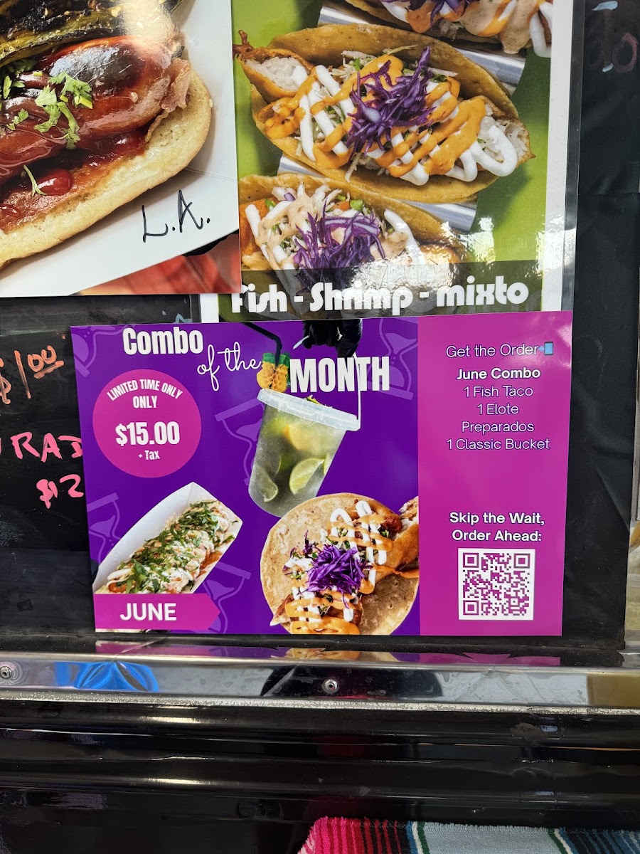 Playa Baby menu board
