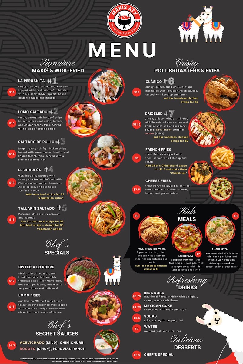 MAKIS ATX menu board