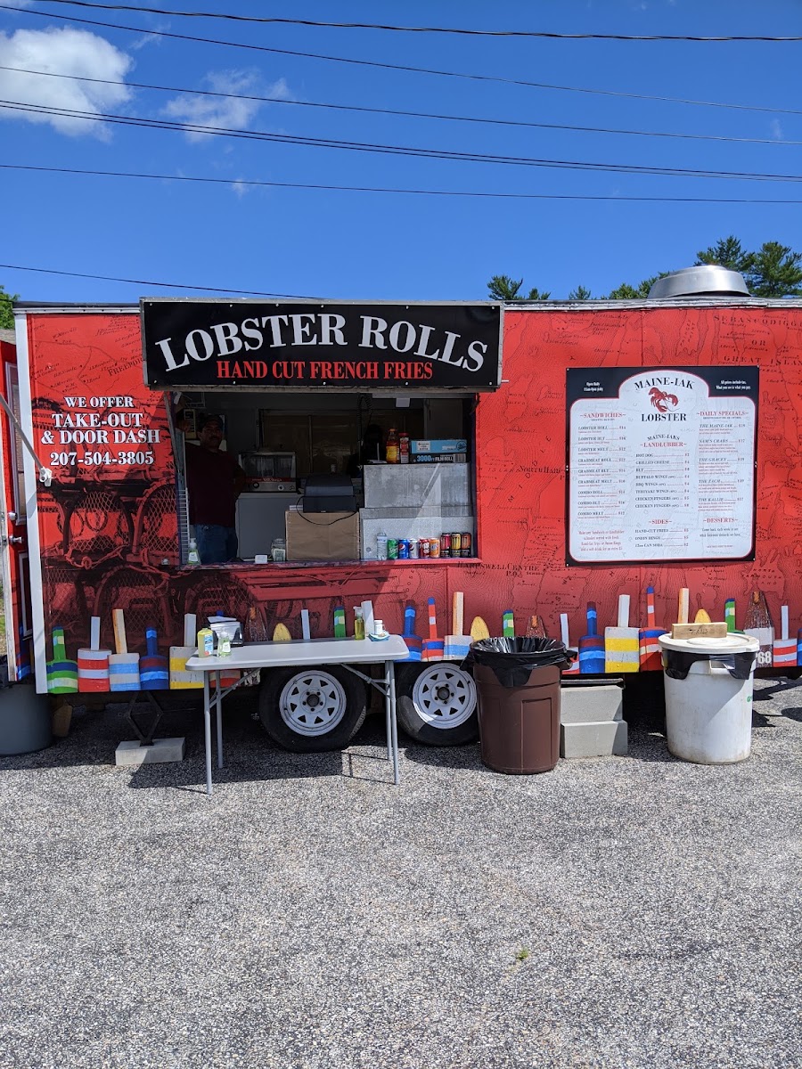 Maine-iak Lobster menu board