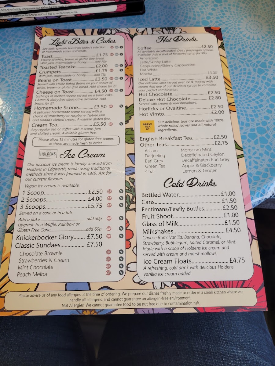 Sweet Vintage menu board