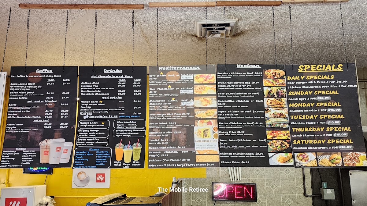 Taco Bout Gyro (Istanbul Gyro & Tacos (halal)) menu board