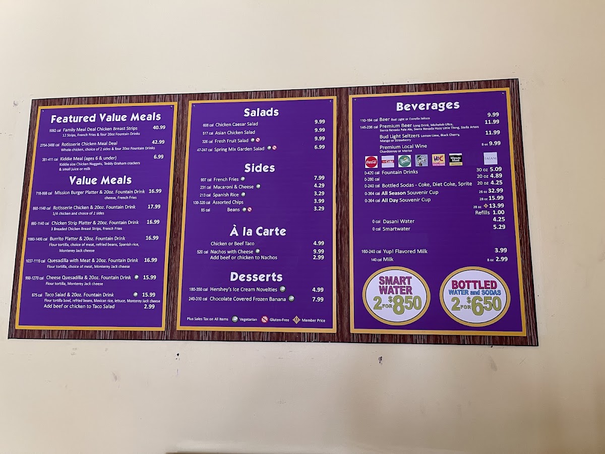 San Juan Grill menu board