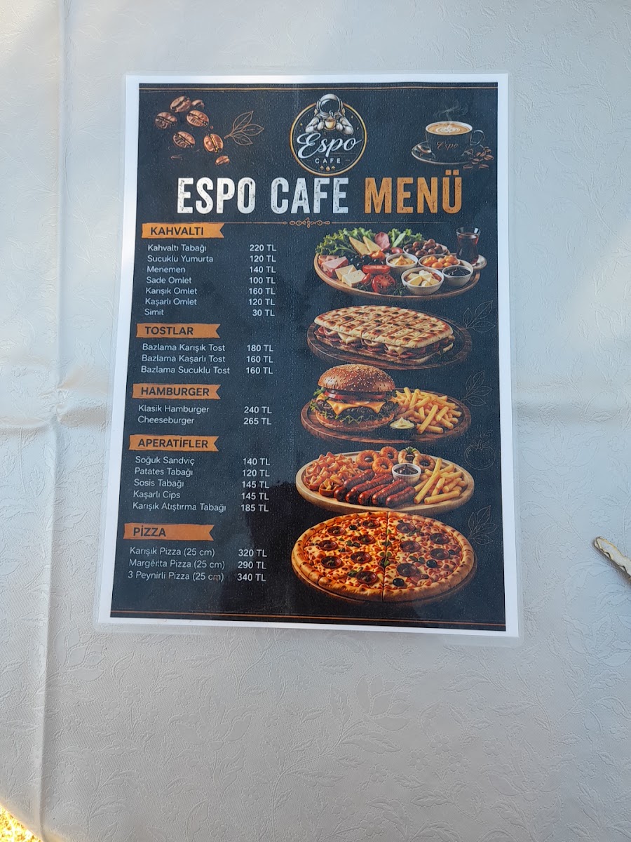 Espo Kafe menu board