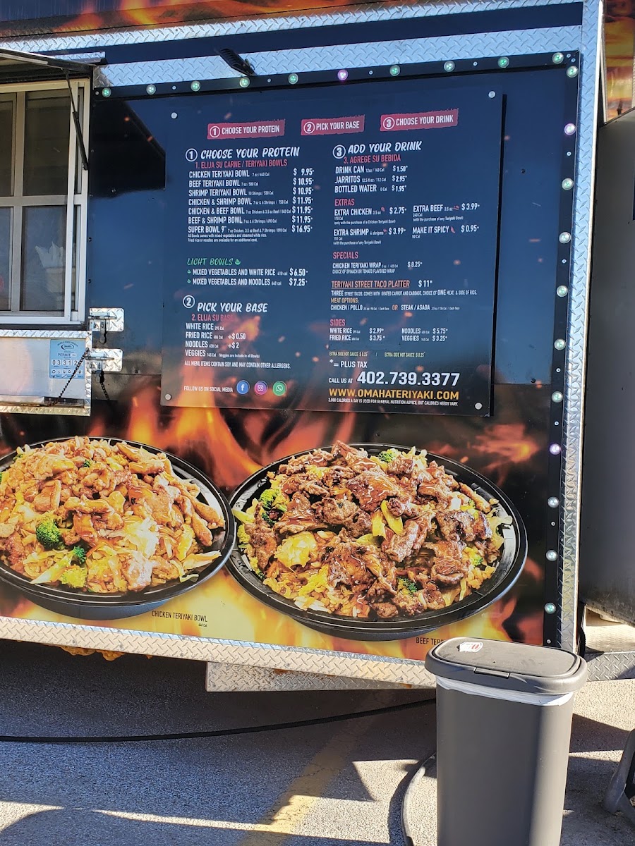 The Best Teriyaki menu board