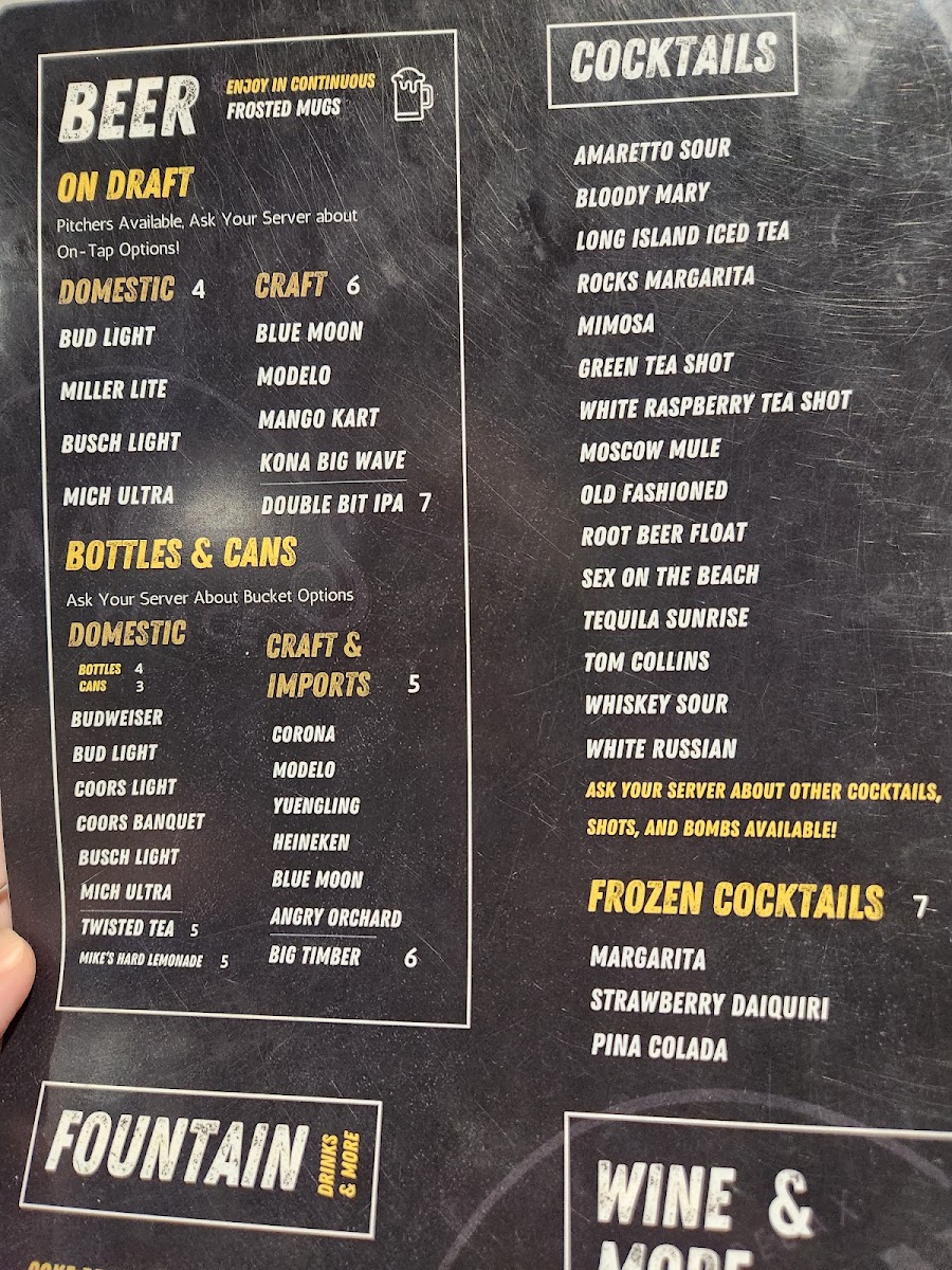 Flanagan’s Place menu board