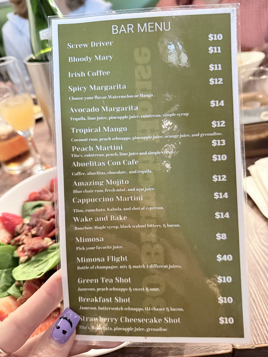 30 Brunch House menu board