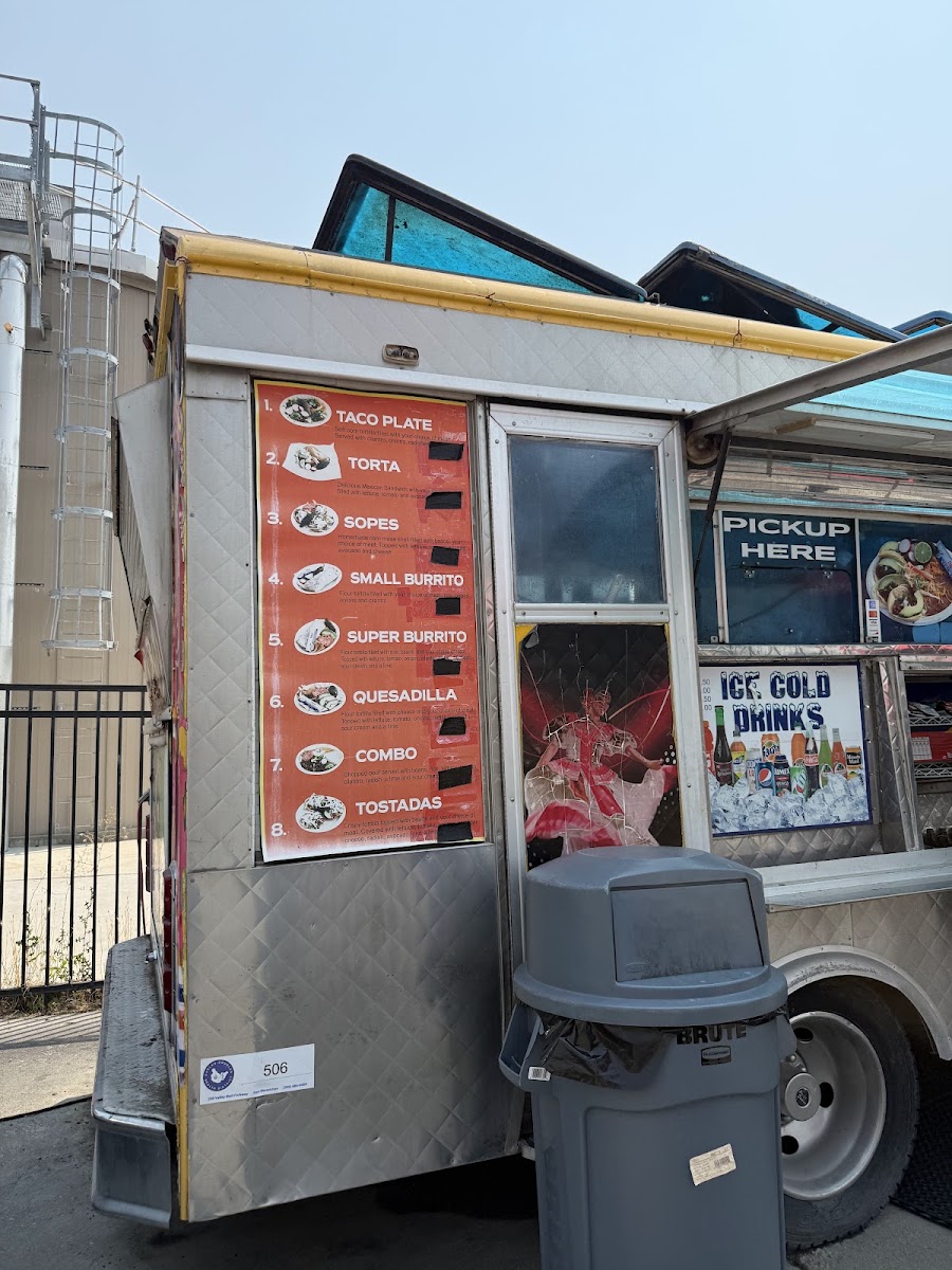 320 sunset street. Taco truck!!! menu board