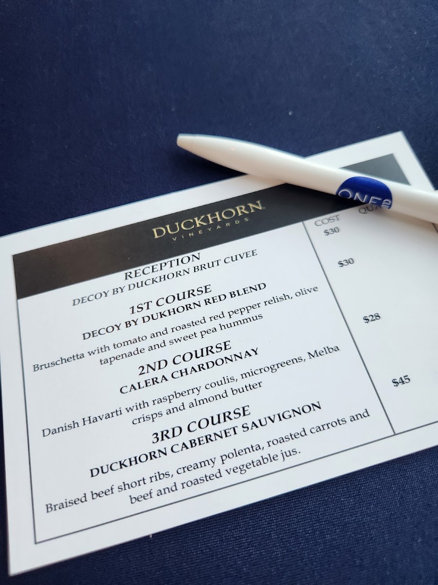 Bar 45 menu board