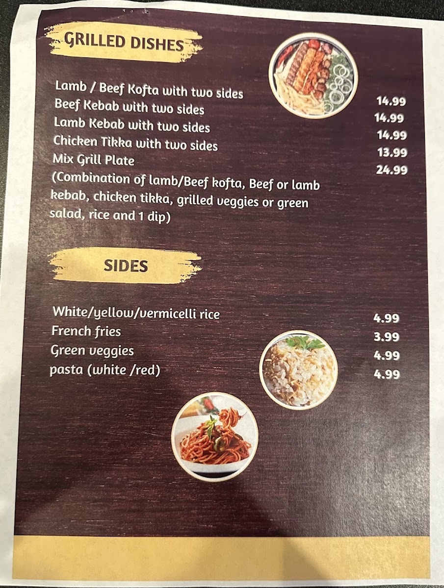 Chef’s Cuisine menu board
