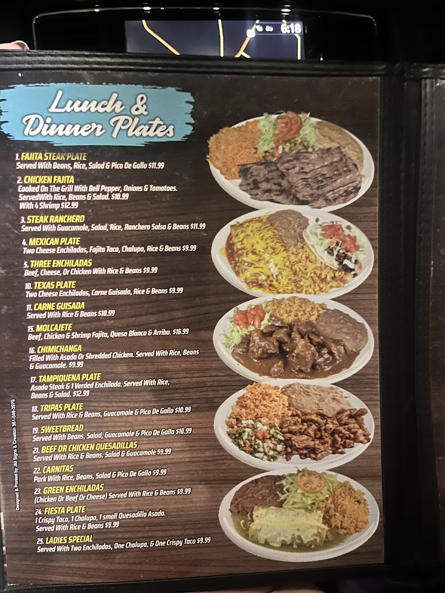 Vallarta Taqueria menu board