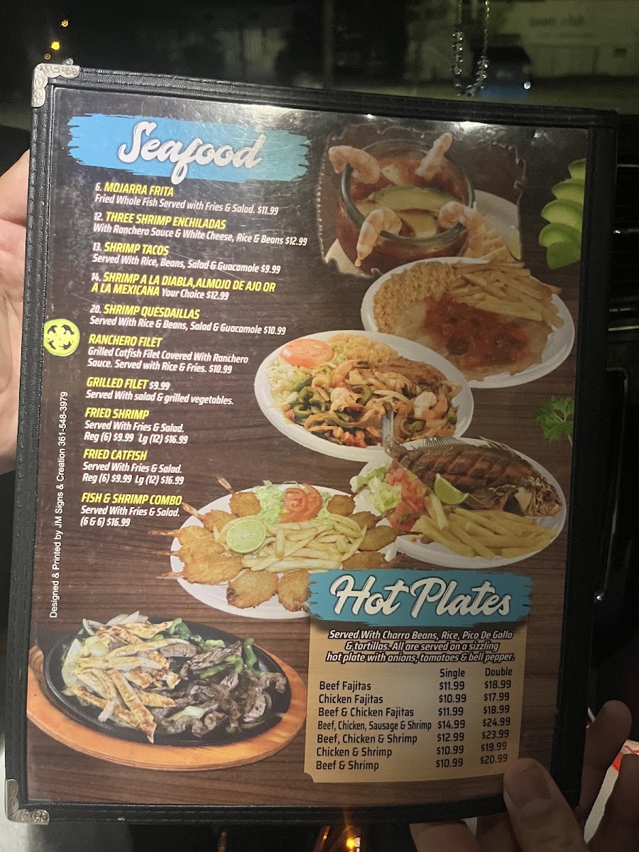 Vallarta Taqueria menu board