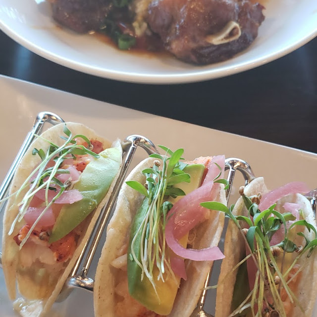 Lobster Tacos and Pig Wings