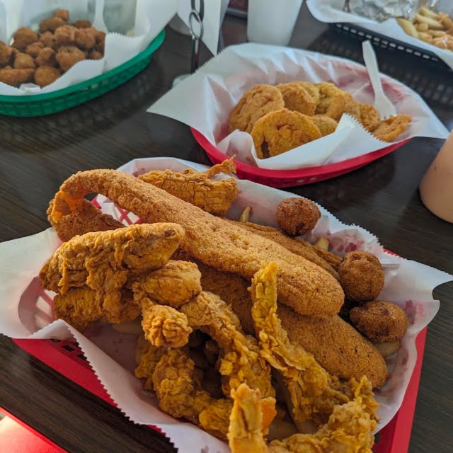 Fish & 3 Shrimp 3 Chicken Strips