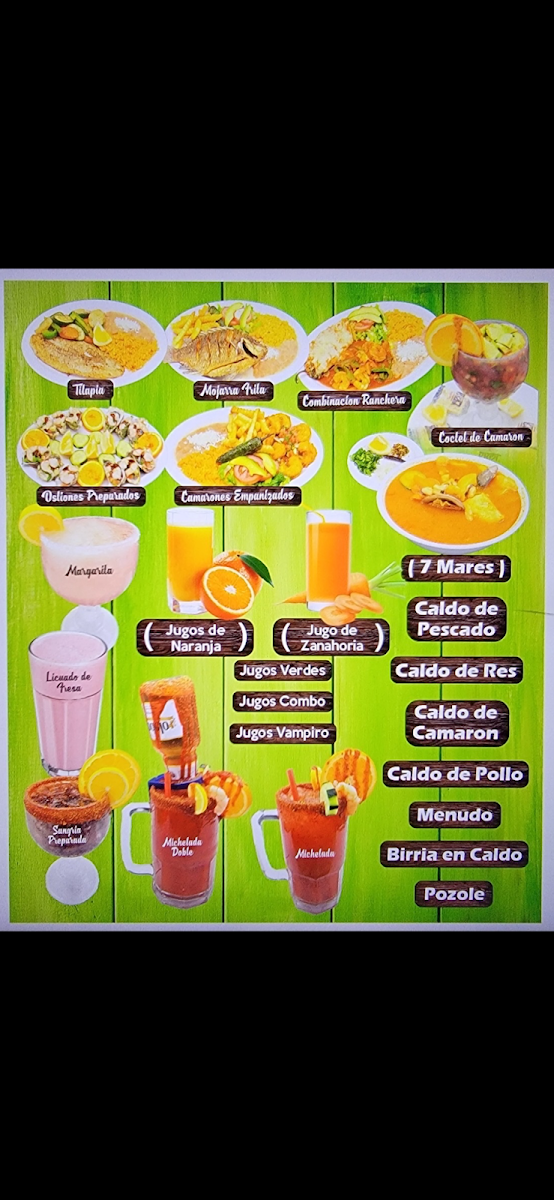La Patrona Restaurant Y Cafe menu board