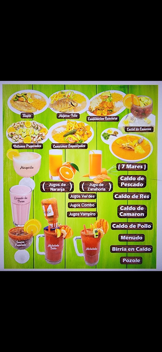La Patrona Restaurant Y Cafe menu board
