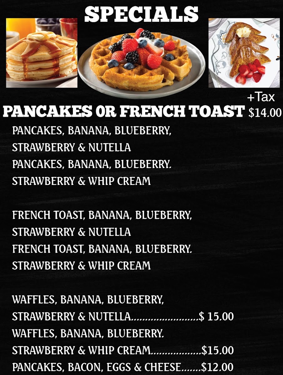 Mosholu Cafe & Deli menu board