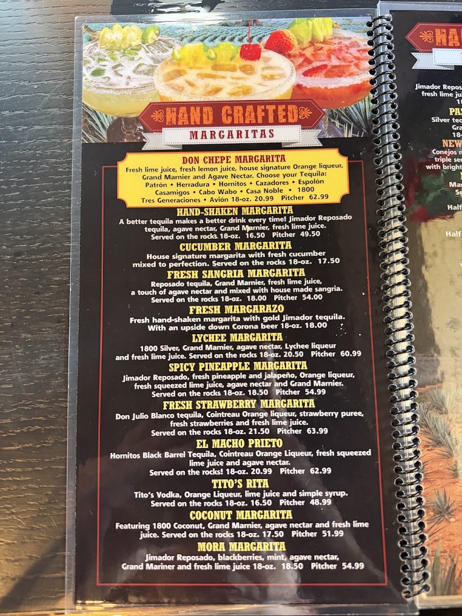 El Taco Macho Strongsville menu board