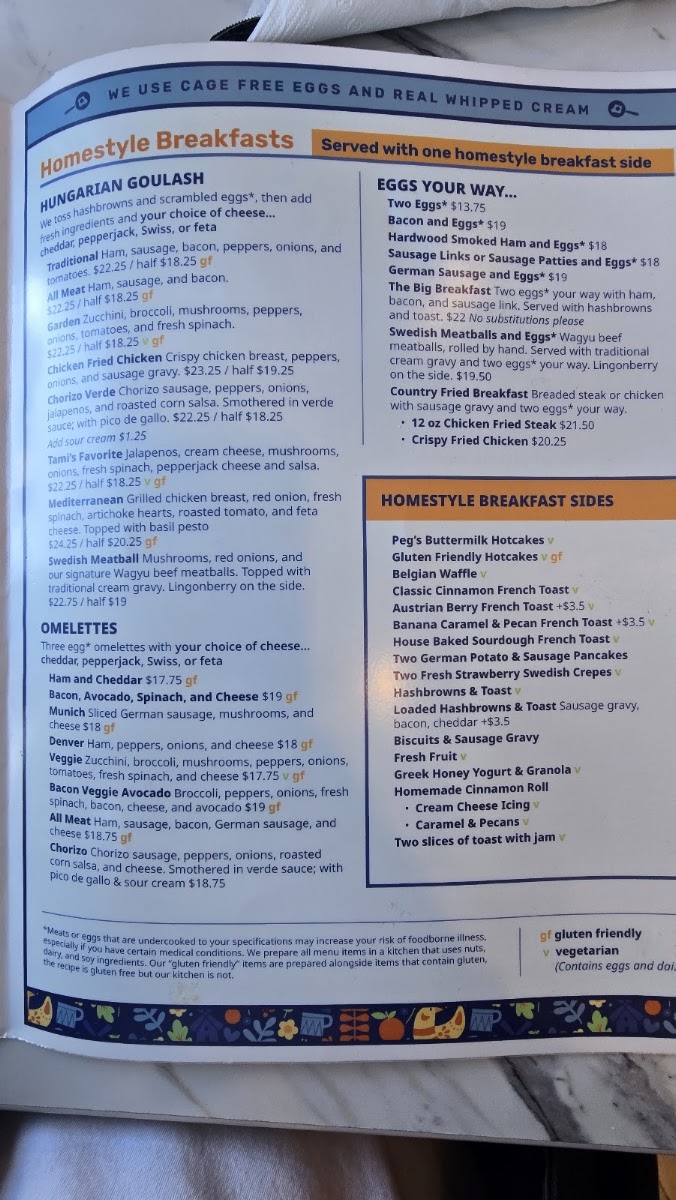 Little Euro menu board