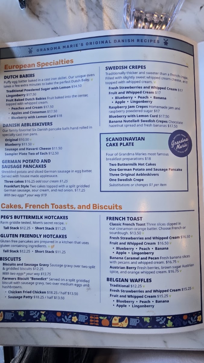 Little Euro menu board