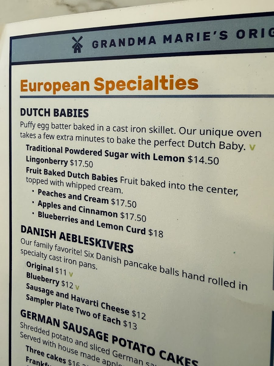 Little Euro menu board