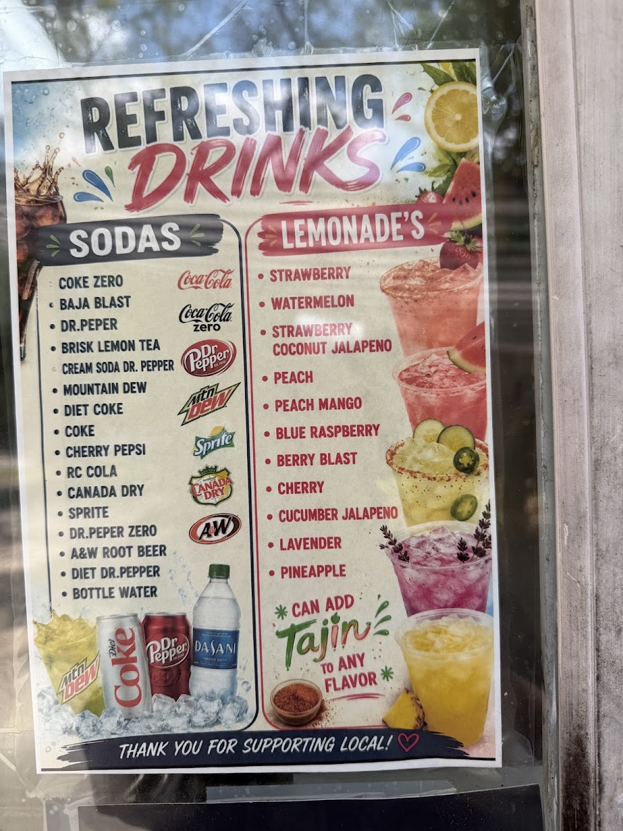 The Spot in Lufkin menu board