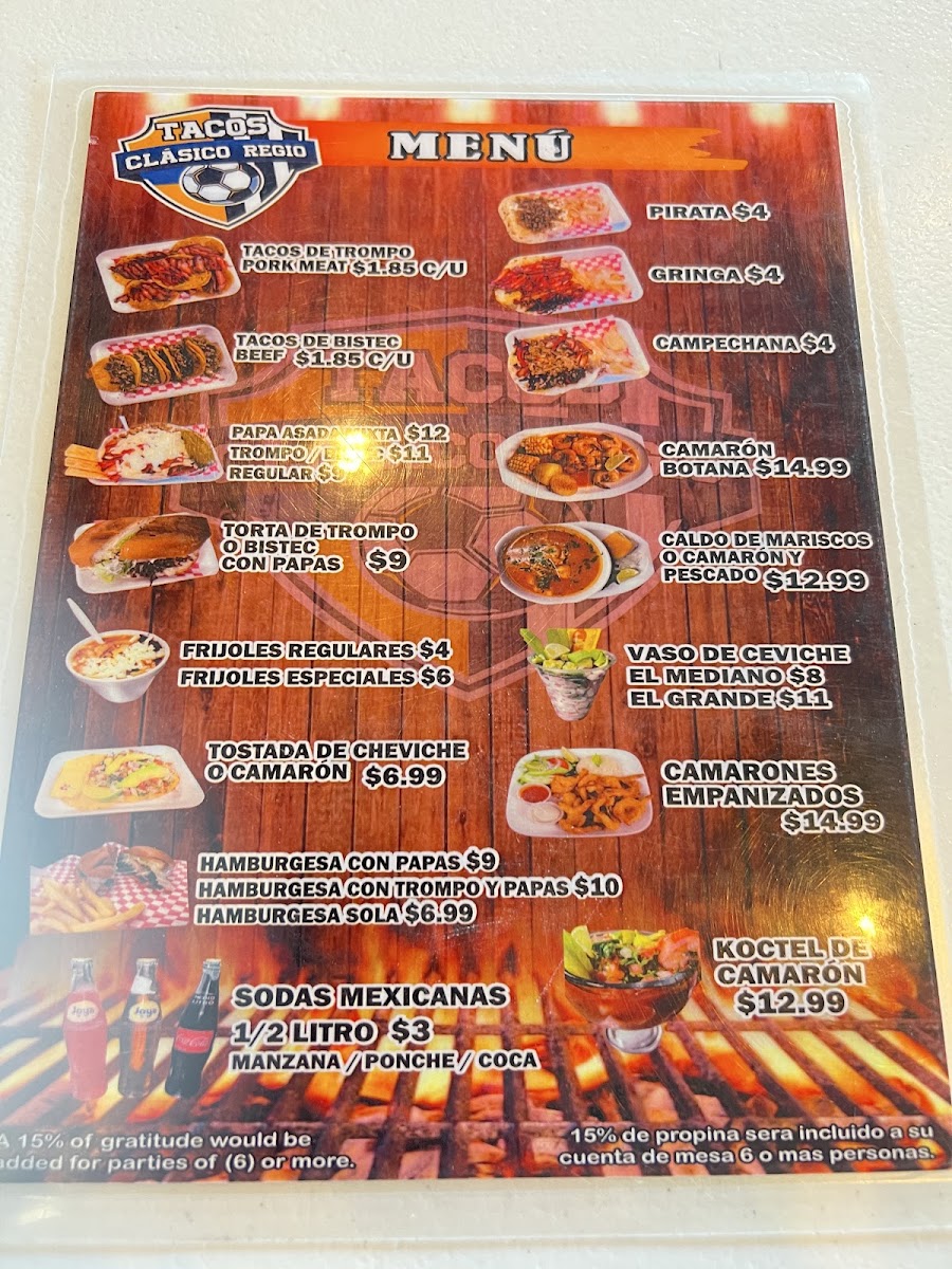 Mi Cabaña menu board