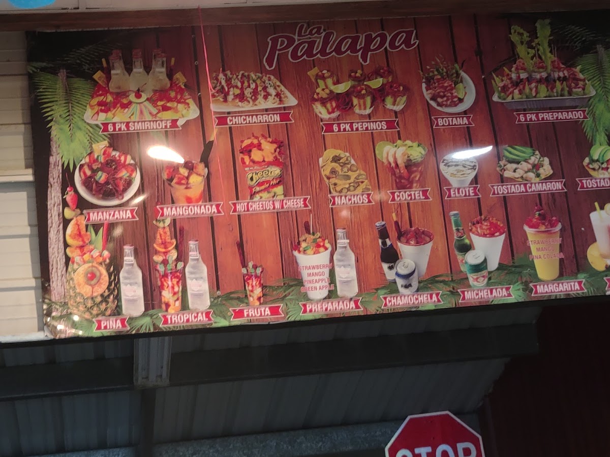 Mi Cabaña menu board