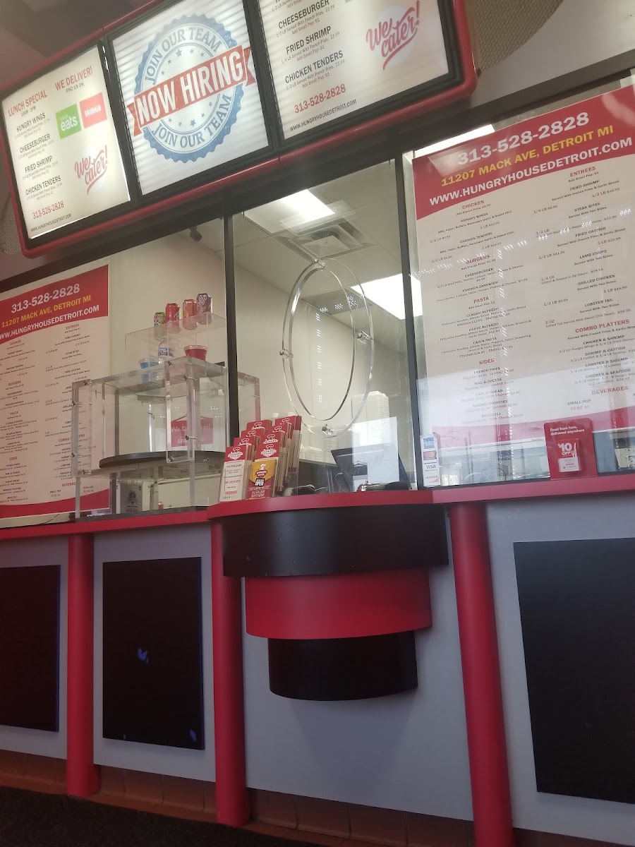 Hungry House menu board