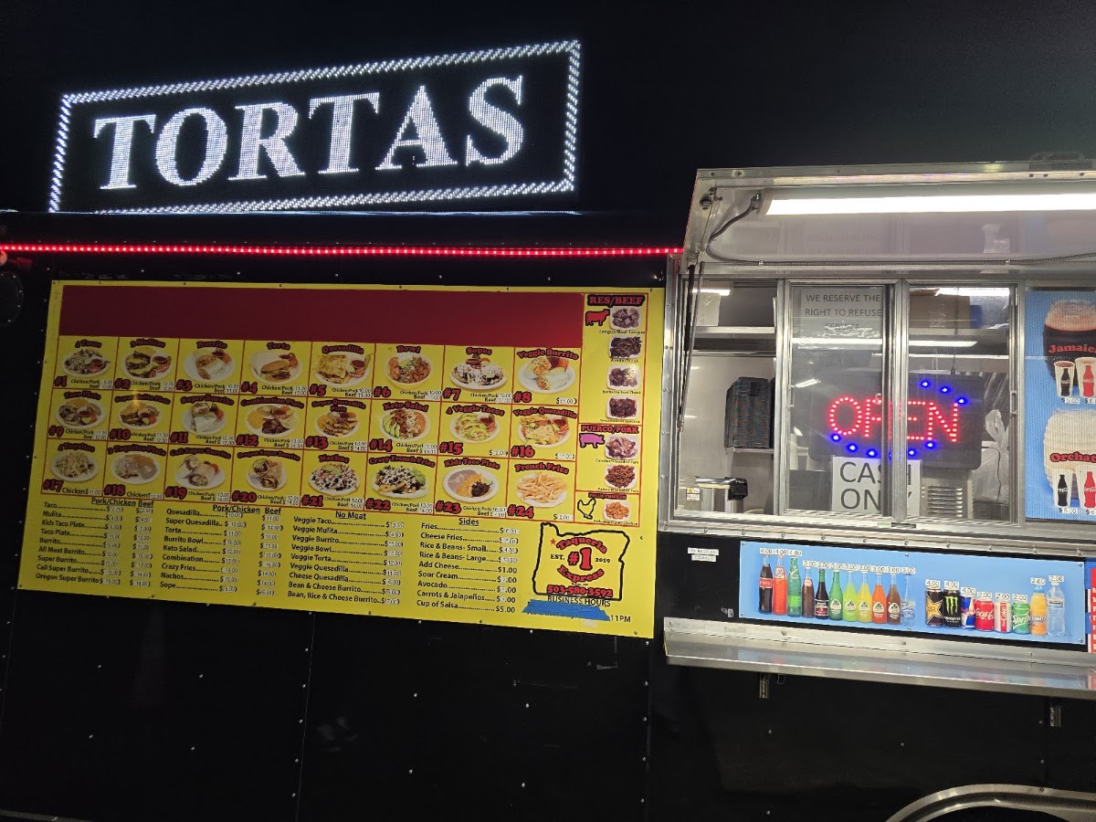 Taqueria Express #1 menu board
