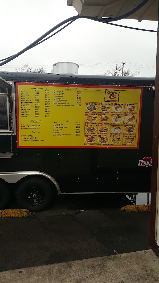 Taqueria Express #1 menu board