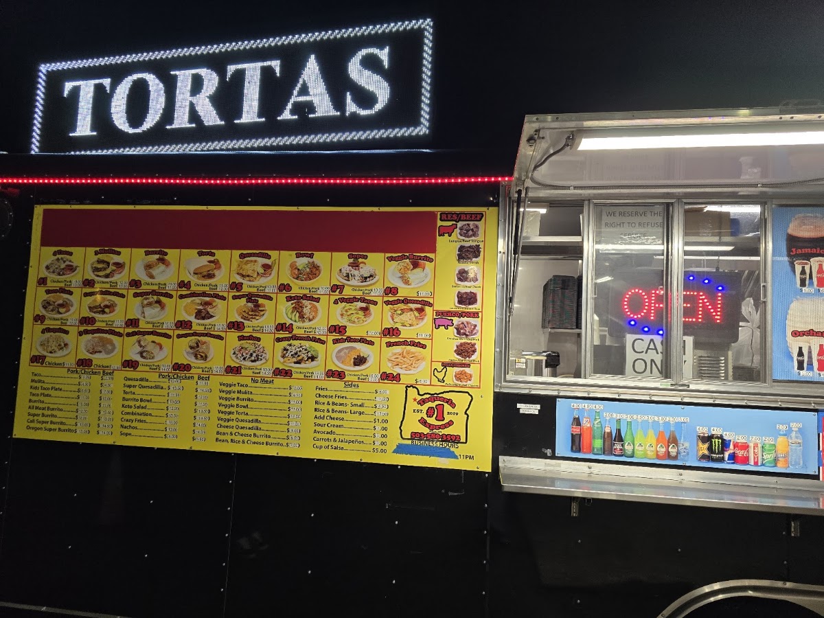 Taqueria Express #1 menu board