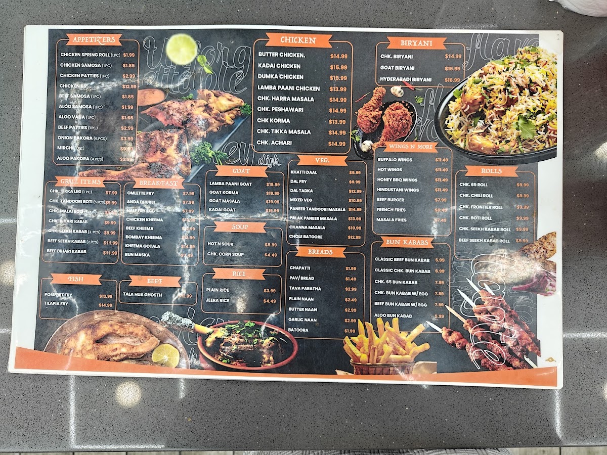 Khel Khana menu board