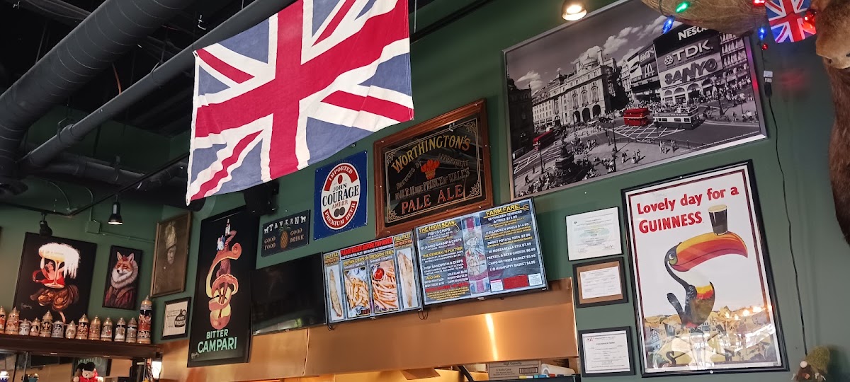 Washington's Wharf menu board
