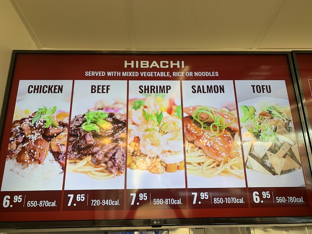 Quickway Japanese Hibachi menu board