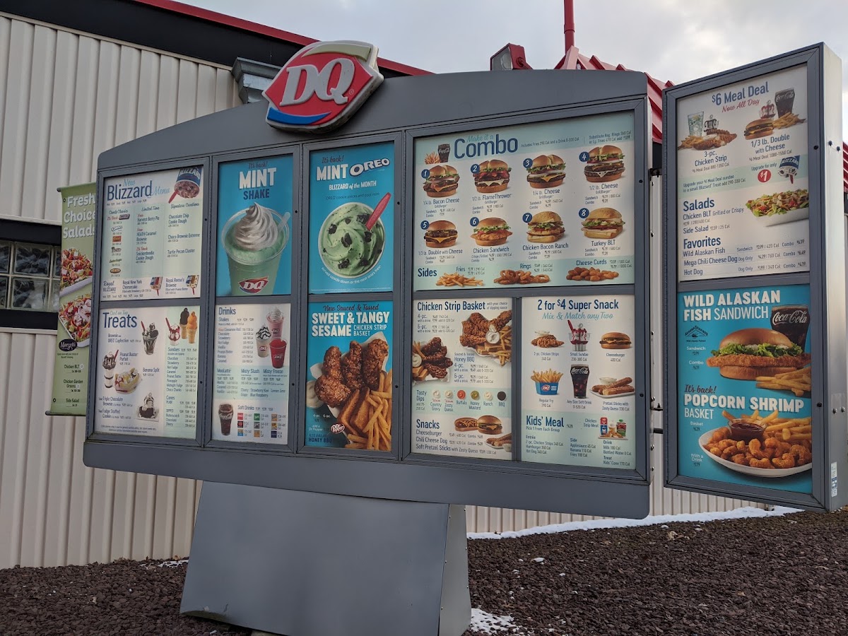DQ Grill & Chill menu board