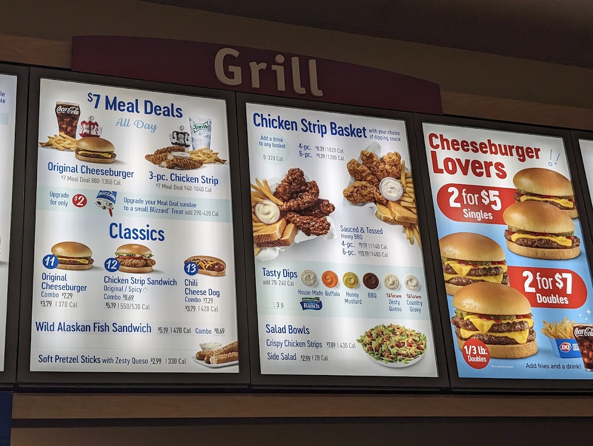 DQ Grill & Chill menu board