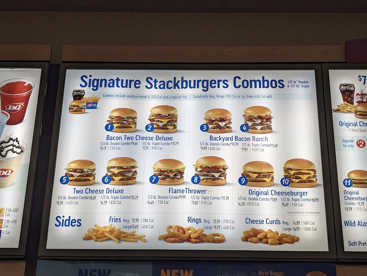 DQ Grill & Chill menu board