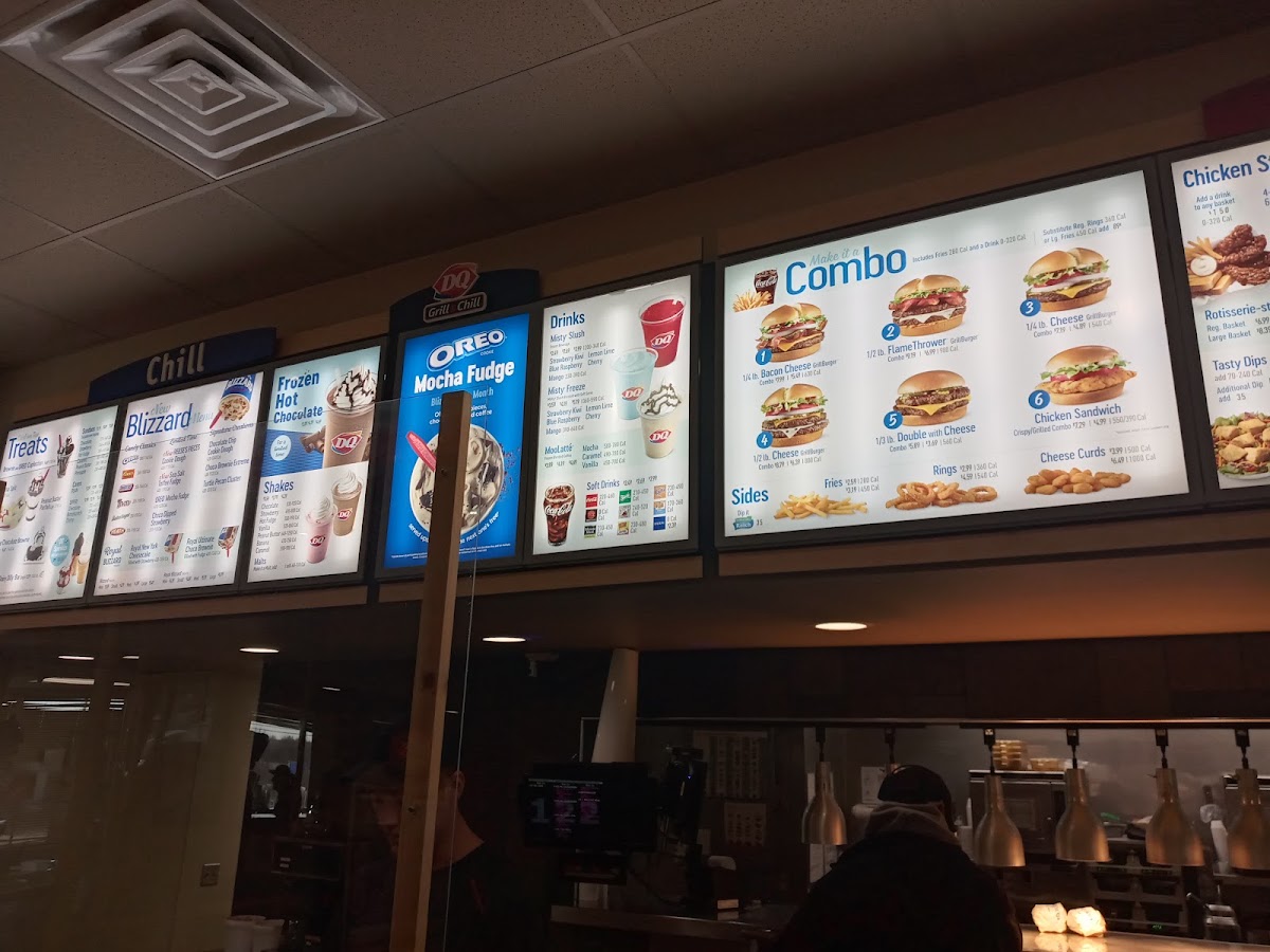 DQ Grill & Chill menu board