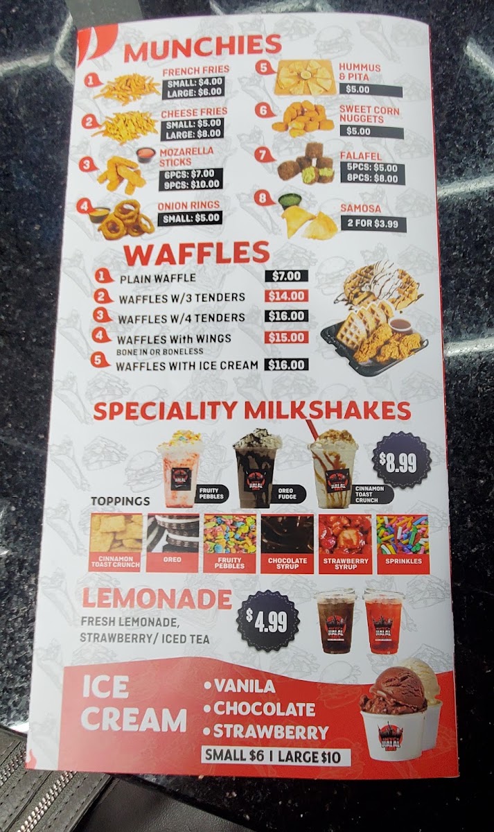 NYC Halal Eats menu board