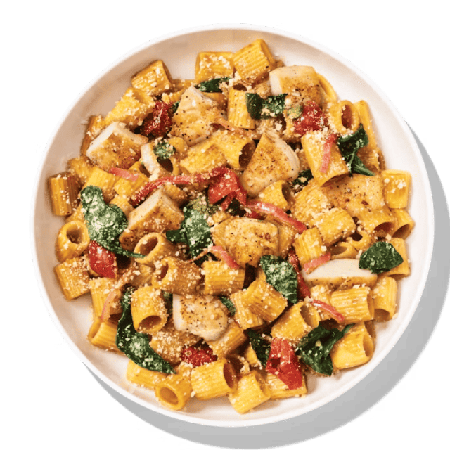 Rigatoni Rosa with Parmesan Chicken Duo