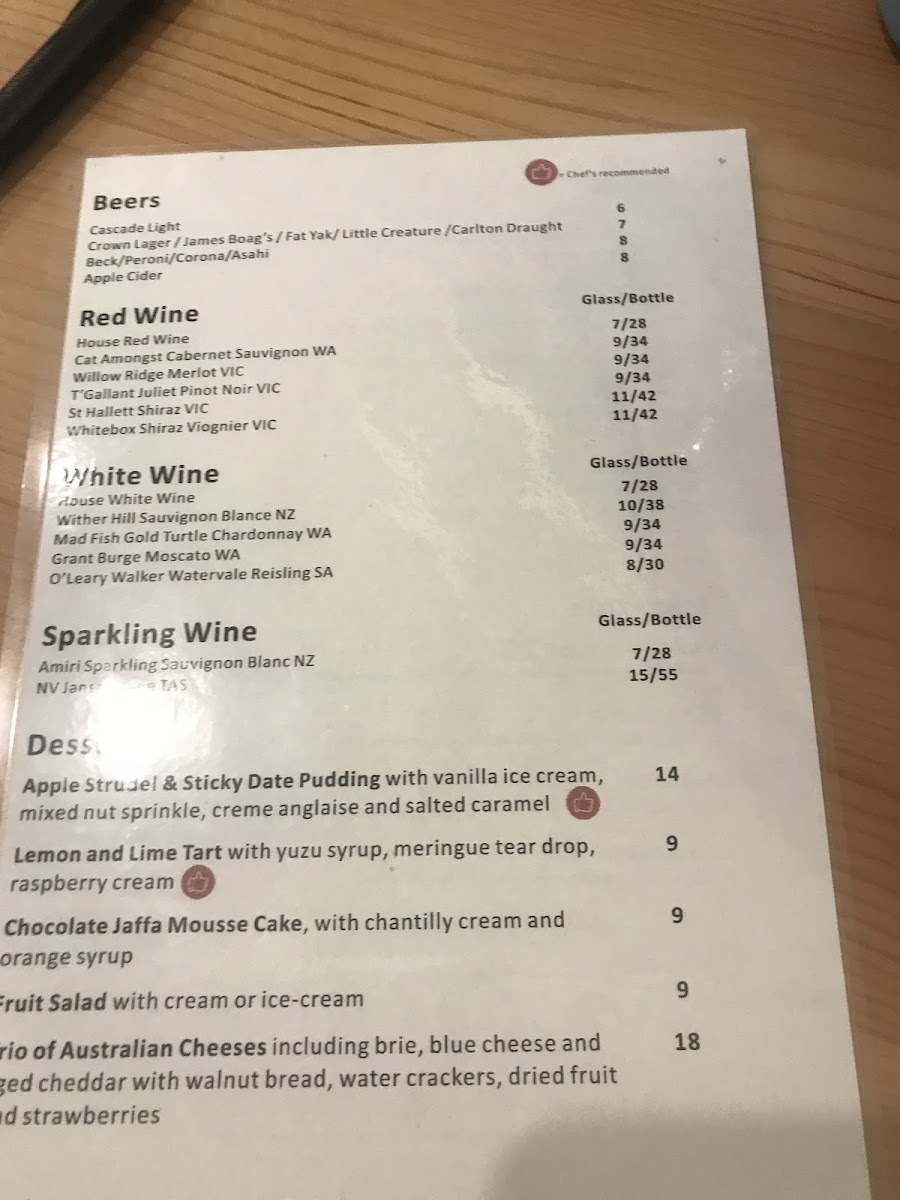 Red Kitchen menu board