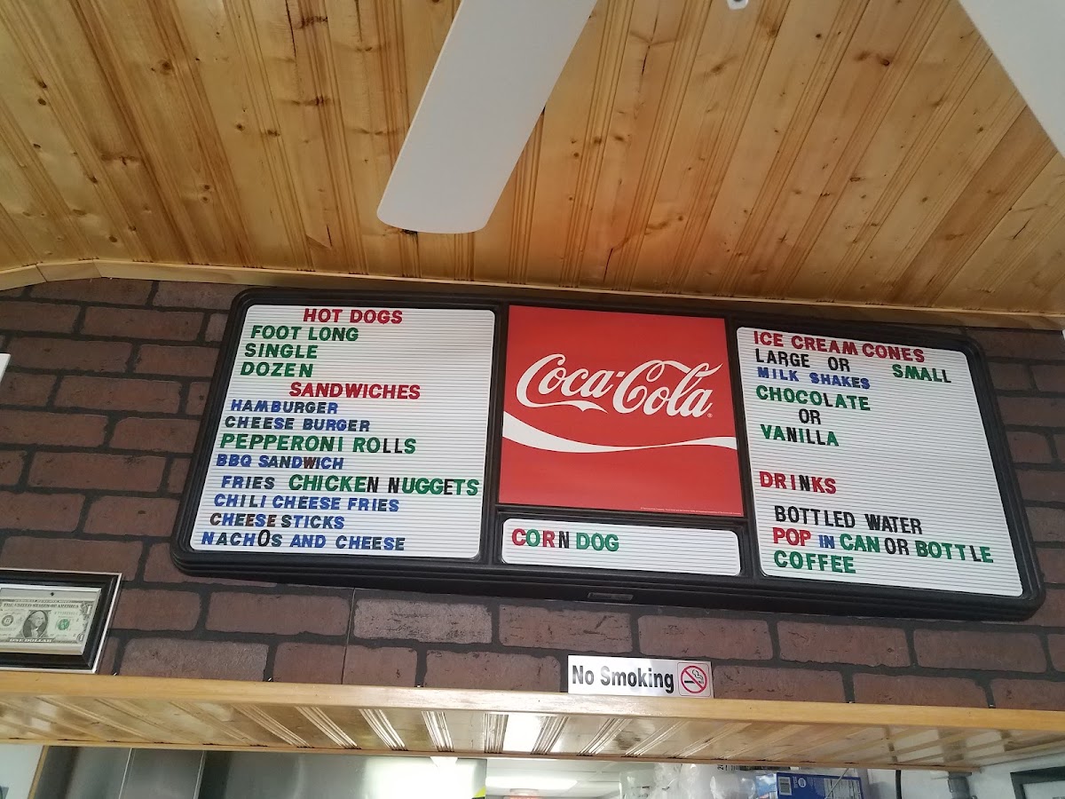Pickens General Store & Cafe' llc menu board