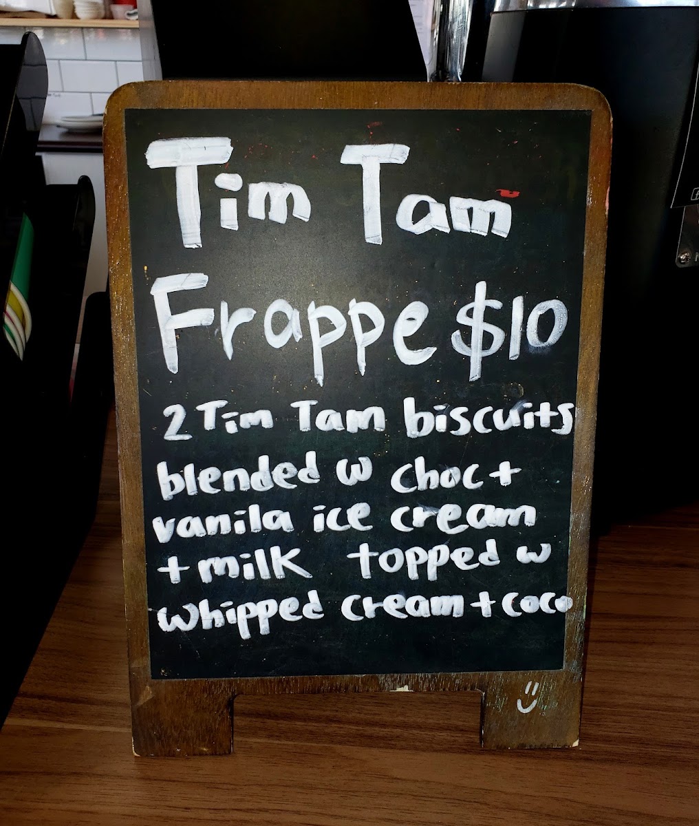 Green Mug Cafe menu board
