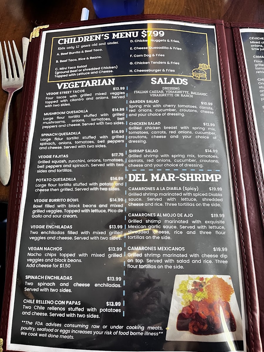 Rancho Azteca | Mexican Restaurant menu board